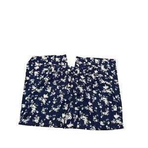 Olrik Flowy Blue and Cream Floral Pants- size XL